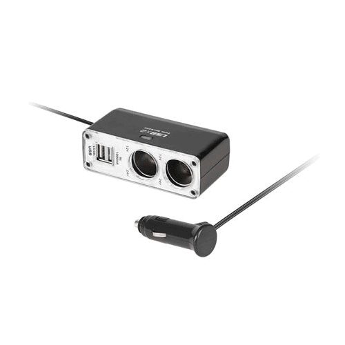 Cablu adaptor bricheta la 2 brichete +2 USB pentru 12V-24V MONOTECH