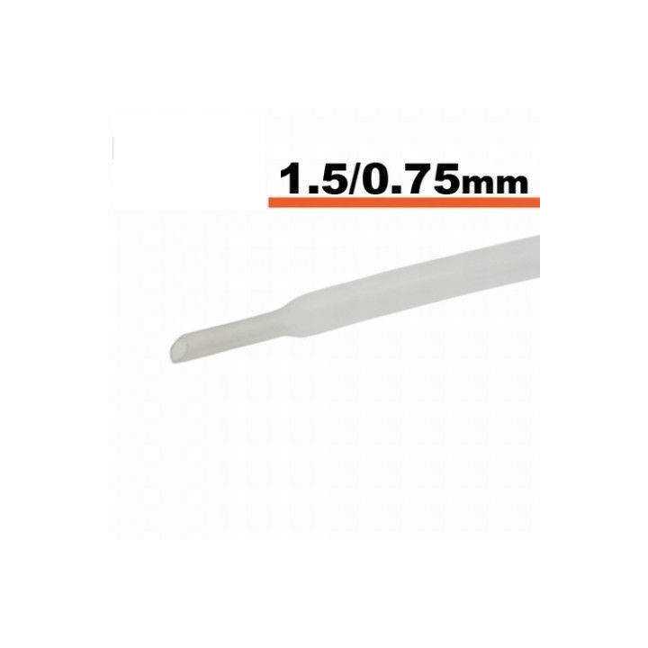 Tub termocontractibil transparent 1.5mm/ 0.75mm 0.5m