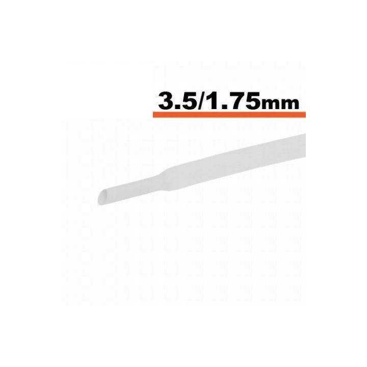 Tub termocontractibil alb 3.5mm/ 1.75mm 0.5m