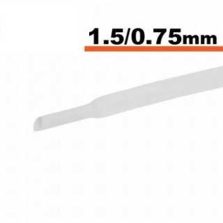 Tub termocontractibil alb 1.5mm/ 0.75mm 0.5m