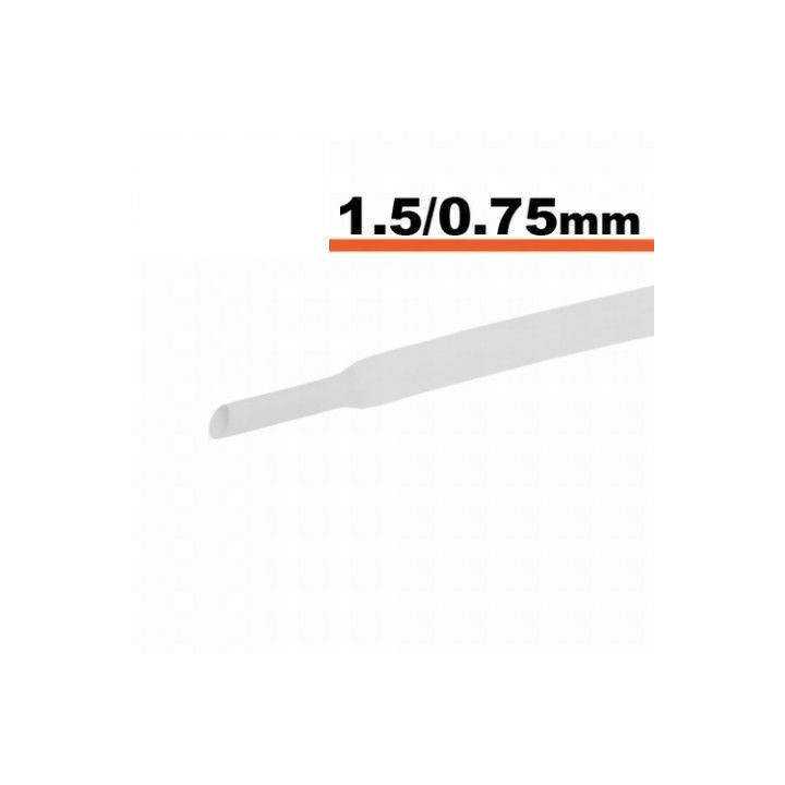 Tub termocontractibil alb 1.5mm/ 0.75mm 0.5m