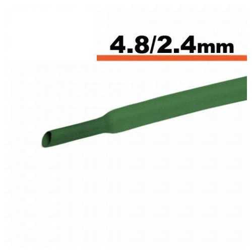 Tub termocontractibil verde 4.8mm/ 2.4mm 0.5m