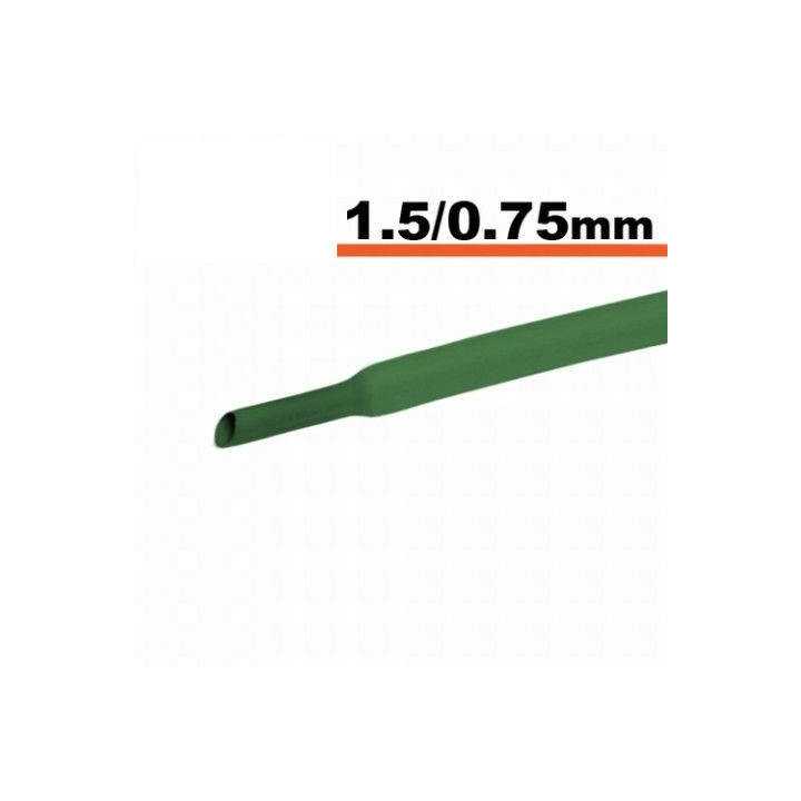 Tub termocontractibil verde 1.5mm/ 0.75mm 0.5m