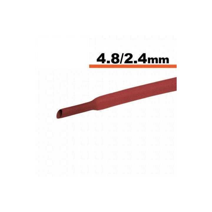 Tub termocontractibil rosu 4.8mm/ 2.4mm 0.5m