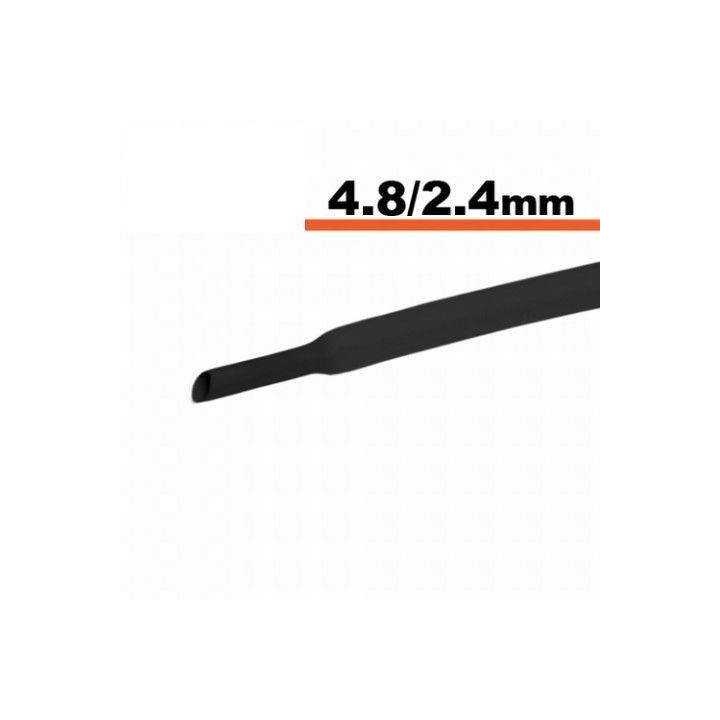Tub termocontractibil negru 4.8mm/ 2.4mm 0.5m