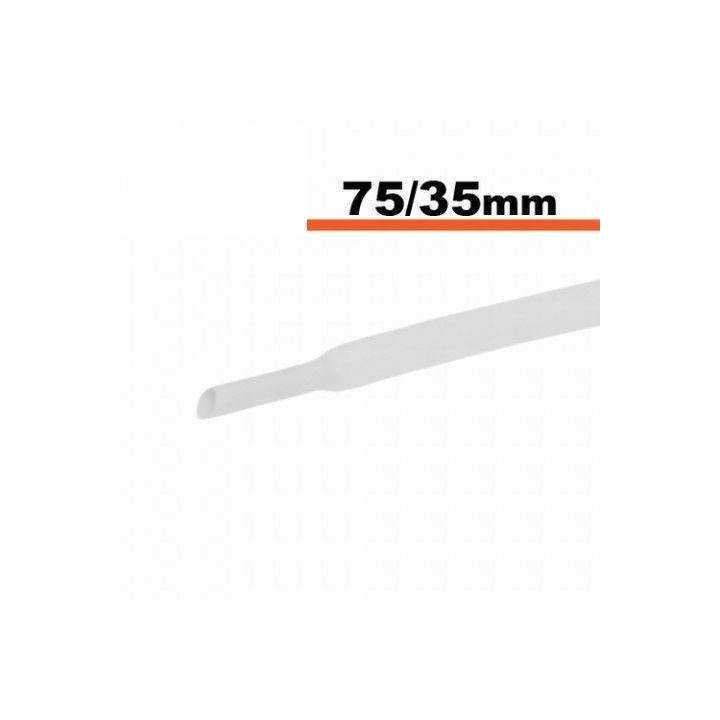 Tub termocontractibil alb 70mm/ 35mm 0.5m