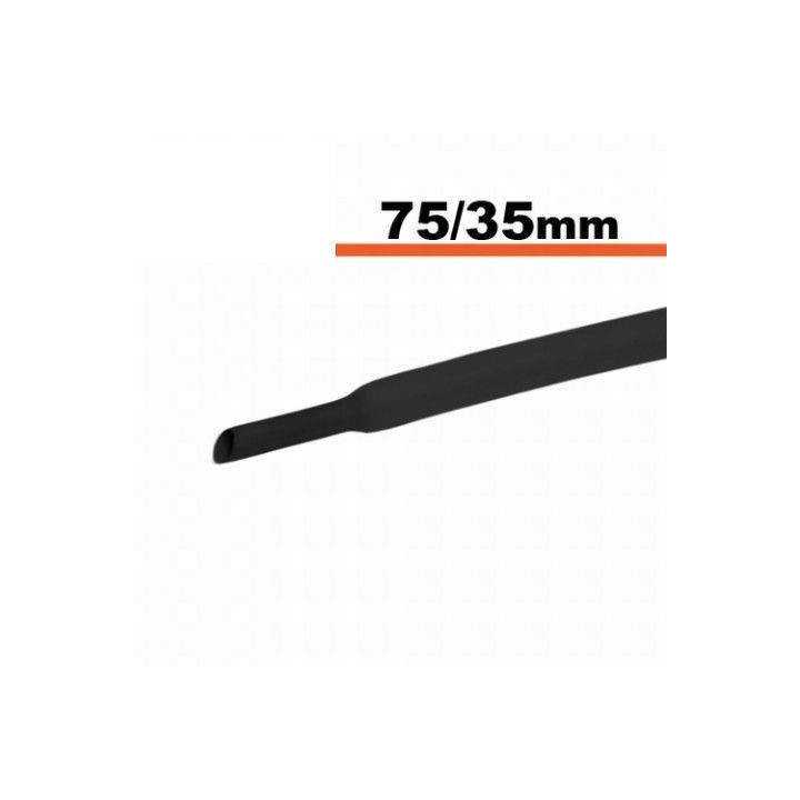 Tub termocontractibil negru 70mm/ 35mm 0.5m