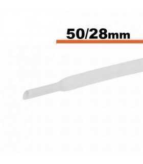 Tub termocontractibil alb 50mm/ 25mm 0.5m