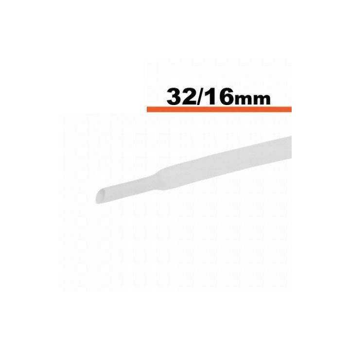Tub termocontractibil alb 32mm/ 16mm 0.5m