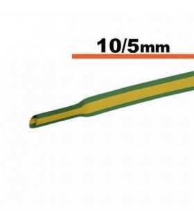 Tub termocontractibil galben-verde 10mm/ 5mm 0.5m