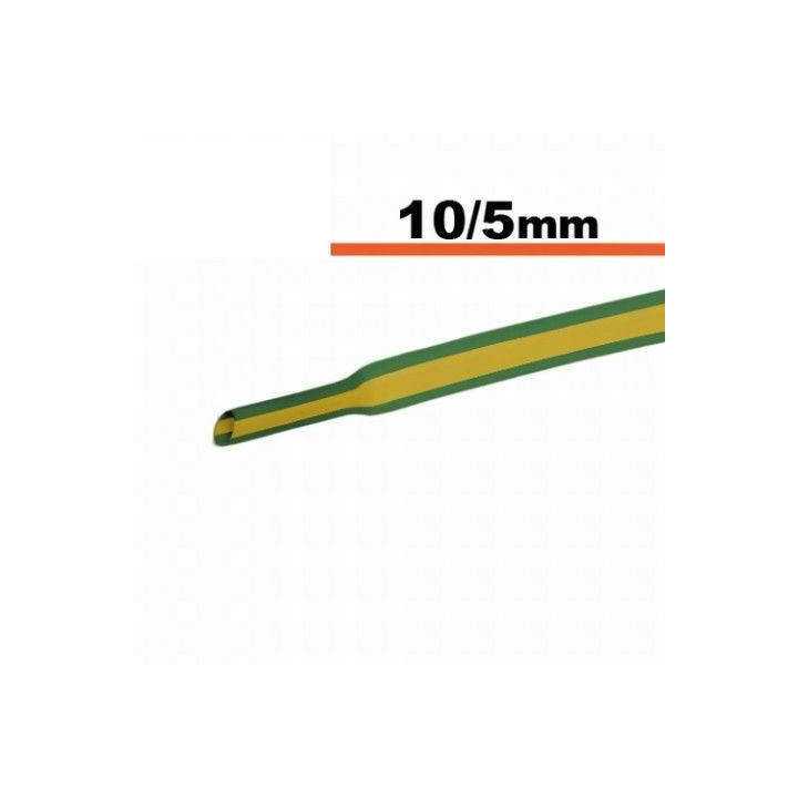Tub termocontractibil galben-verde 10mm/ 5mm 0.5m