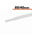 Tub termocontractibil alb 80mm/ 40mm 0.5m