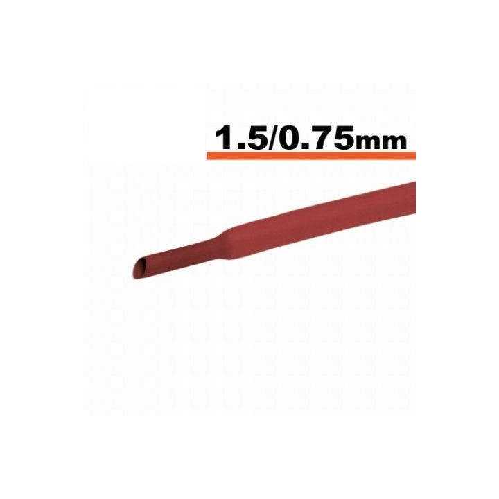 Tub termocontractibil rosu 1.5mm/ 0.75mm 0.5m