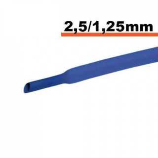 Tub termocontractibil albastru 2.5mm/ 1.25mm 0.5m