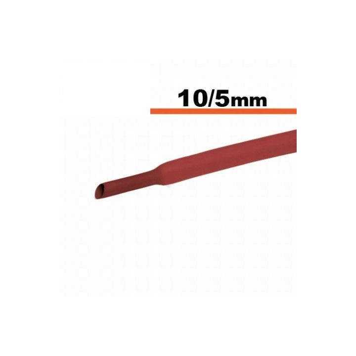 Tub termocontractibil rosu 10mm/ 5mm 0.5m