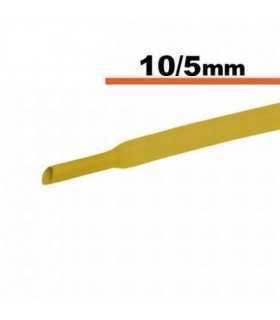 Tub termocontractibil galben 10mm/ 5mm 0.5m
