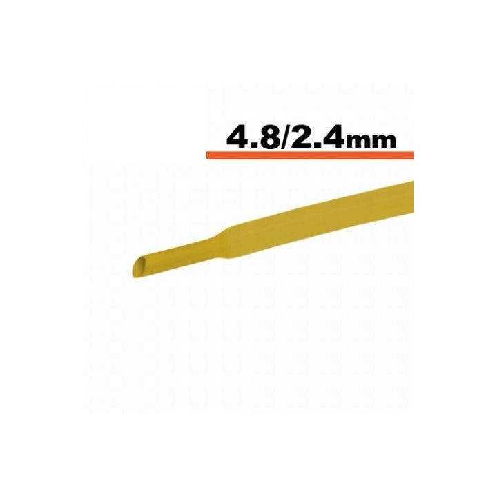 Tub termocontractibil galben 4.8mm/ 2.4mm 0.5m