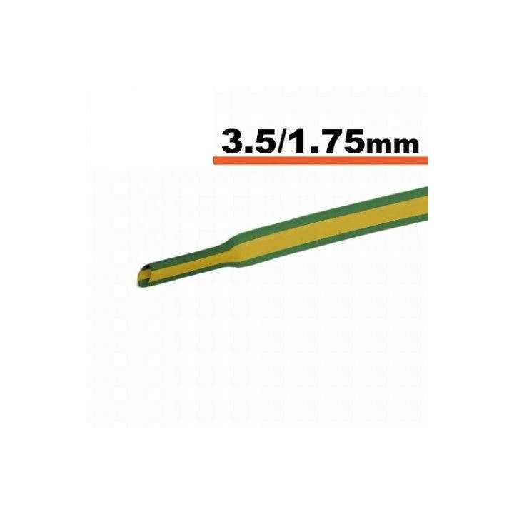 Tub termocontractibil galben-verde 3mm/ 1.5mm 0.5m
