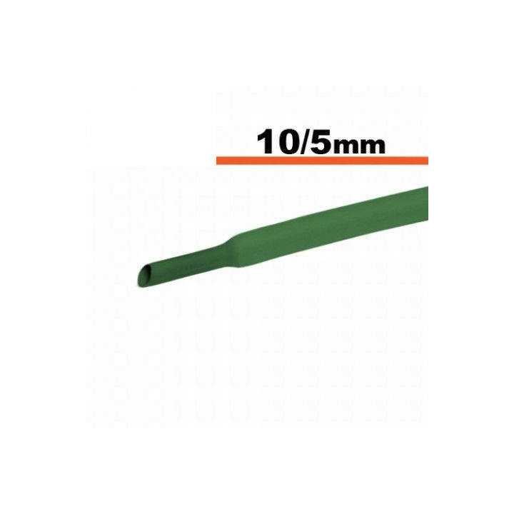 Tub termocontractibil verde 10mm/ 5mm 0.5m