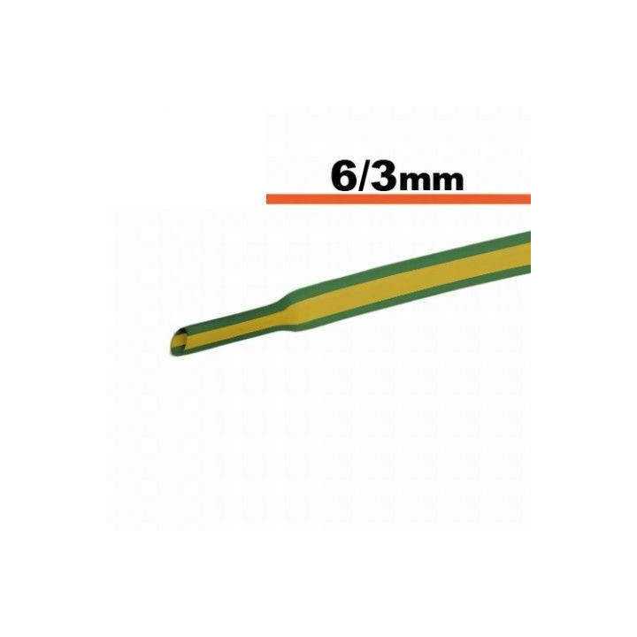 Tub termocontractibil galben-verde 6mm/ 3mm 0.5m