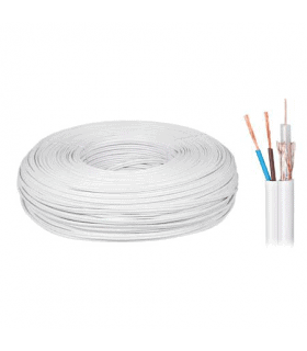 Cablu coaxial 75 cu/cu si 2x0.5mm cupru Cabletech KAB0547