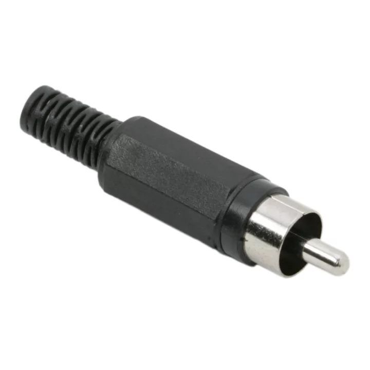 Mufa RCA tata executie din plastic negru