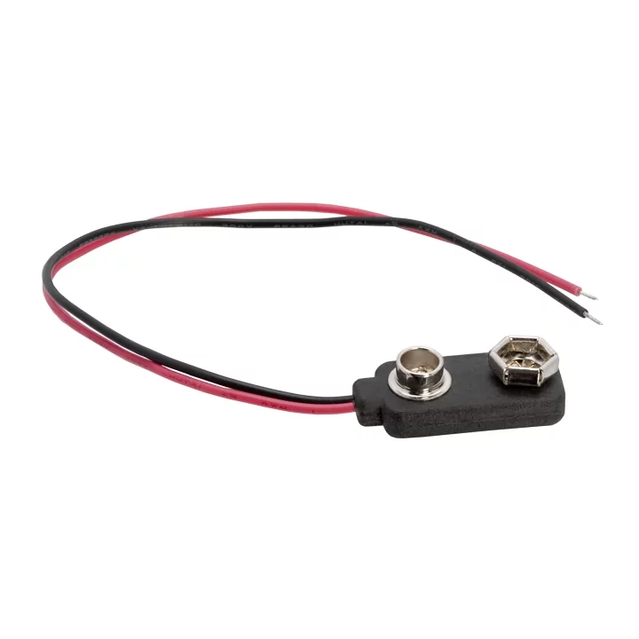 Conector baterie 9V ranforsat pe fir 15cm