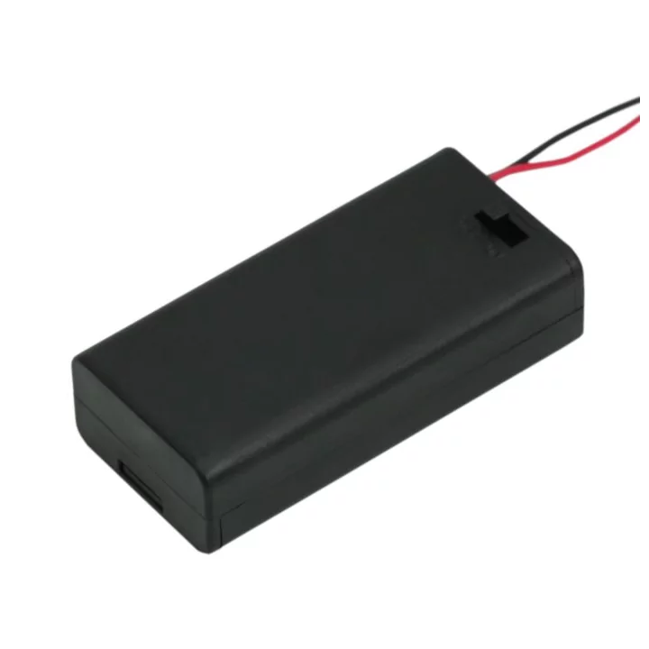 Suport baterii 2x AA cu fir capac si intrerupator