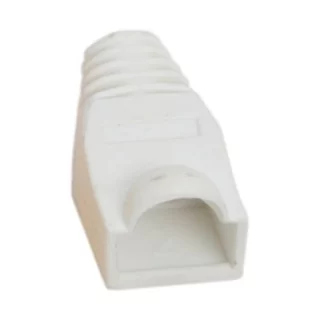 Protectie alba pentru cablu cu modular fisa 8P8C