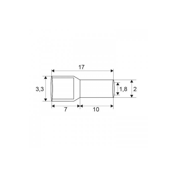 Varf terminal cablu 1.5 mm 10mm negru