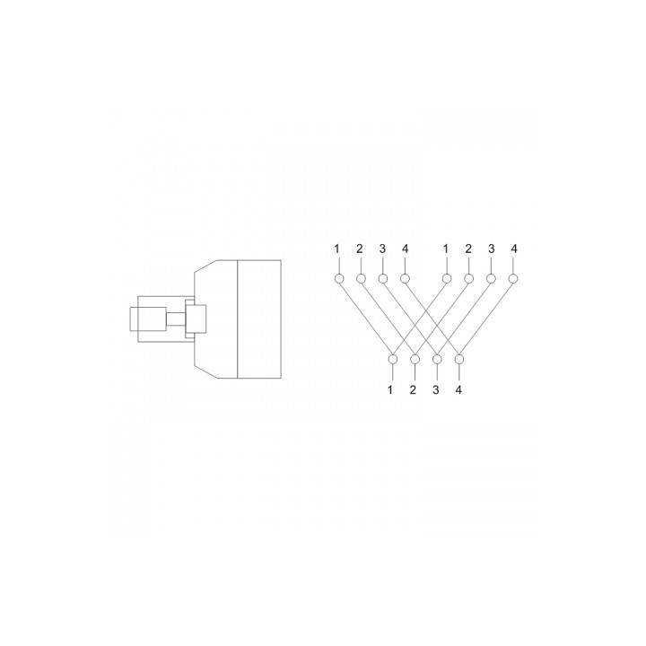 Adaptor RJ11 tata la 2x RJ11 mama alb Goobay
