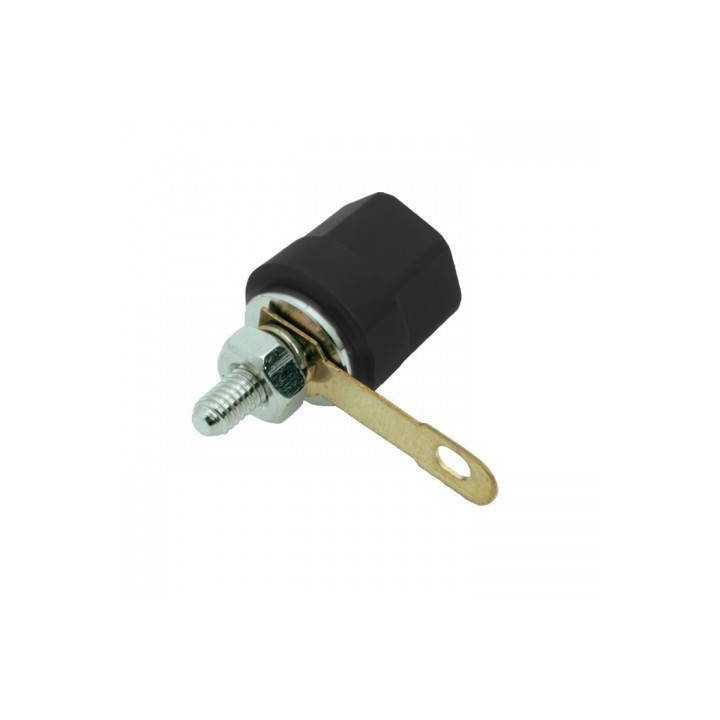 Mufa audio banana mama 4mm montabil executie din plastic negru