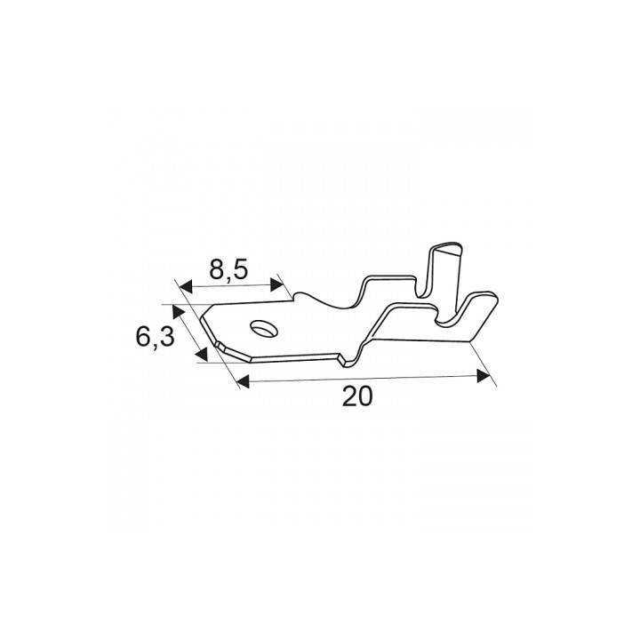 Papuc 6.3mm tata Gold
