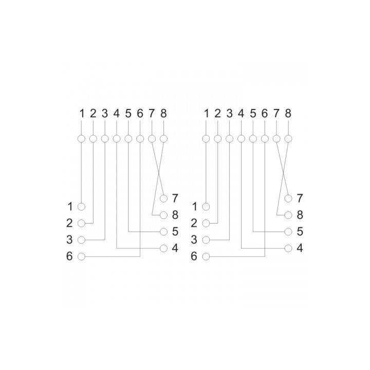 Priza dubla UTP CAT5 RJ45 8p8c alba