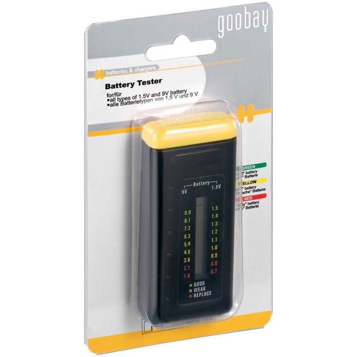 Tester baterii cu afisaj LCD Goobay
