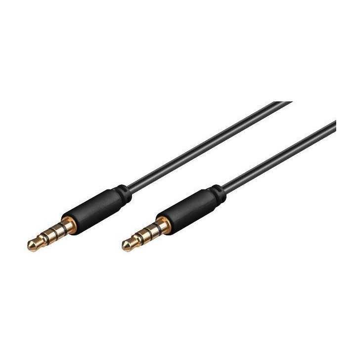 Cablu 4 pini 3.5 mm stereo 2m tata-tata Goobay