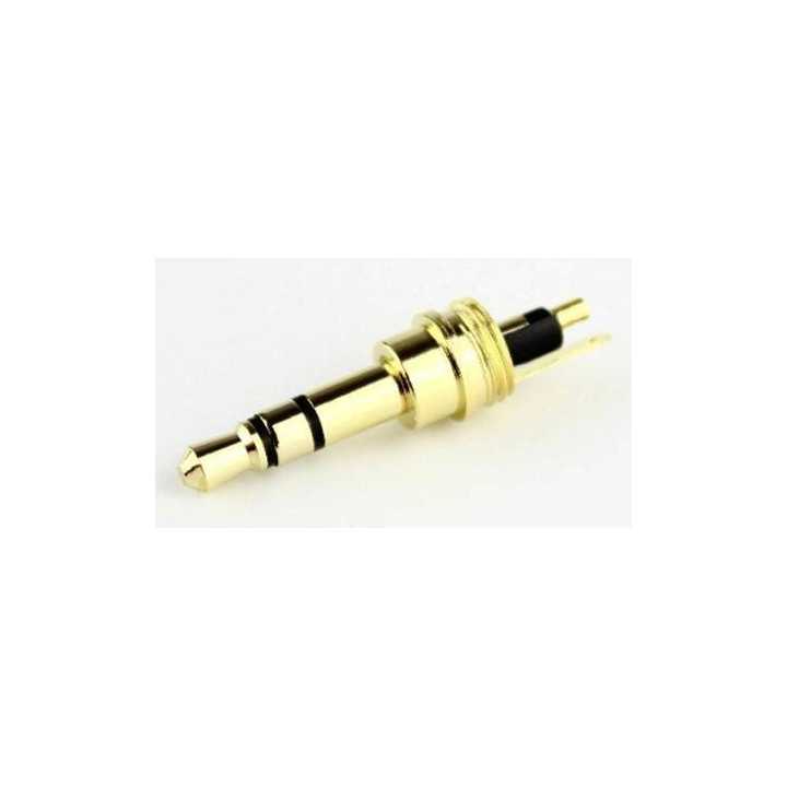 Mufa audio Jack HIGH QUALITY 3.5 mm stereo tata contacte aurite