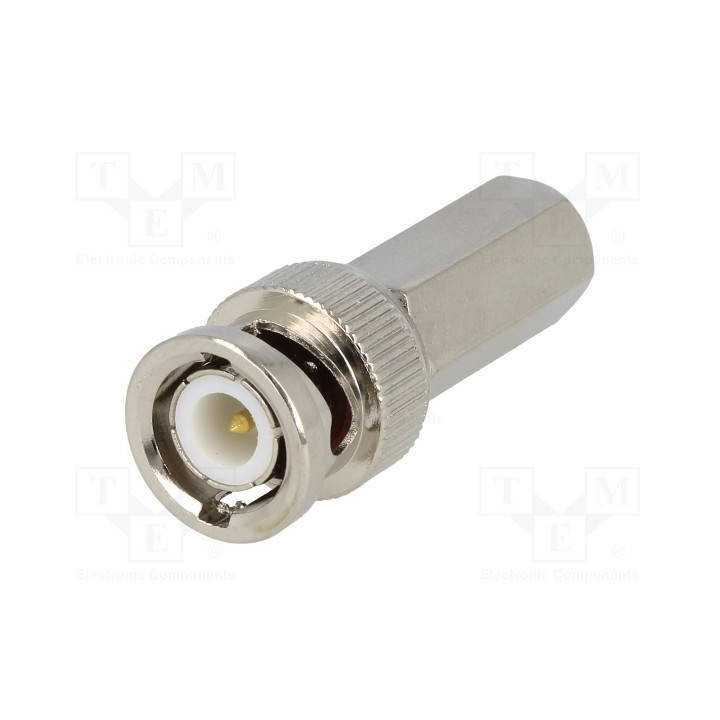 BNC tata prin insurubare pentru cablu RG6U pin aurit