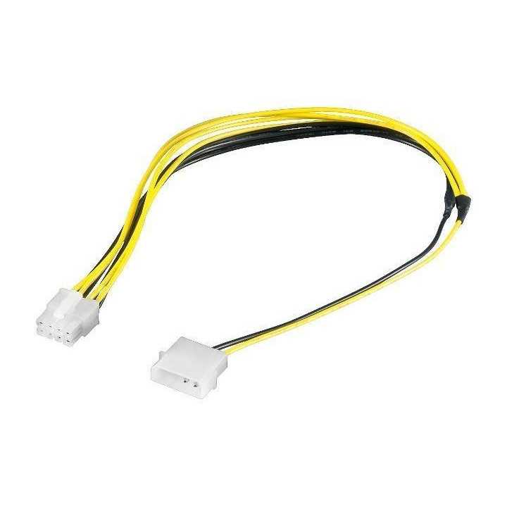Cablu adaptor alimentare 5.25 tata la EPS 8 pini 28cm pentru alimentare placa de baza Goobay