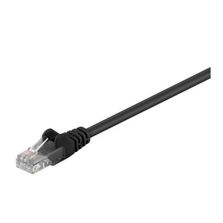 Cablu pach retea CAT5e UTP 2x RJ45 20m negru CCA neecranat Goobay