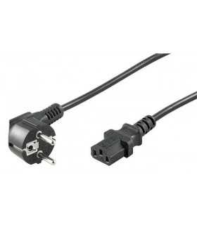Cablu alimentare PC 1.5m Schuko tata 90 la IEC320-C13 mama