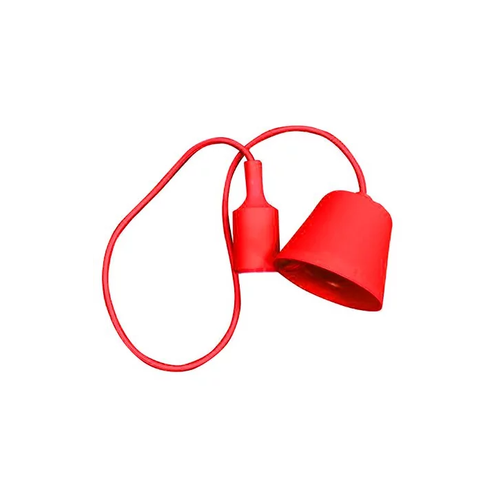 Pendul tavan rosu E27 1m V-TAC