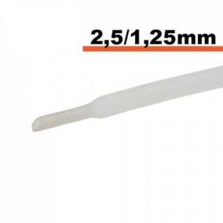 Tub termocontractibil Transparent 2.5mm/ 1.25mm 0.5m