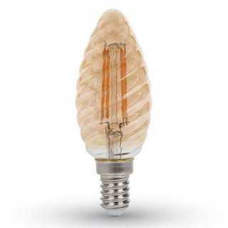 Bec LED E14 4W cu filament 2200K alb cald V-TAC