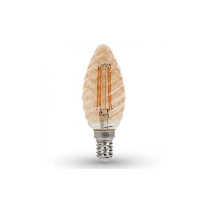 Bec LED E14 4W cu filament 2200K alb cald V-TAC