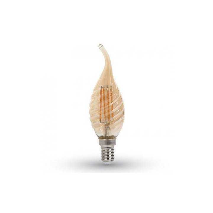 Bec LED E14 4W 2200K alb cald cu filament V-TAC