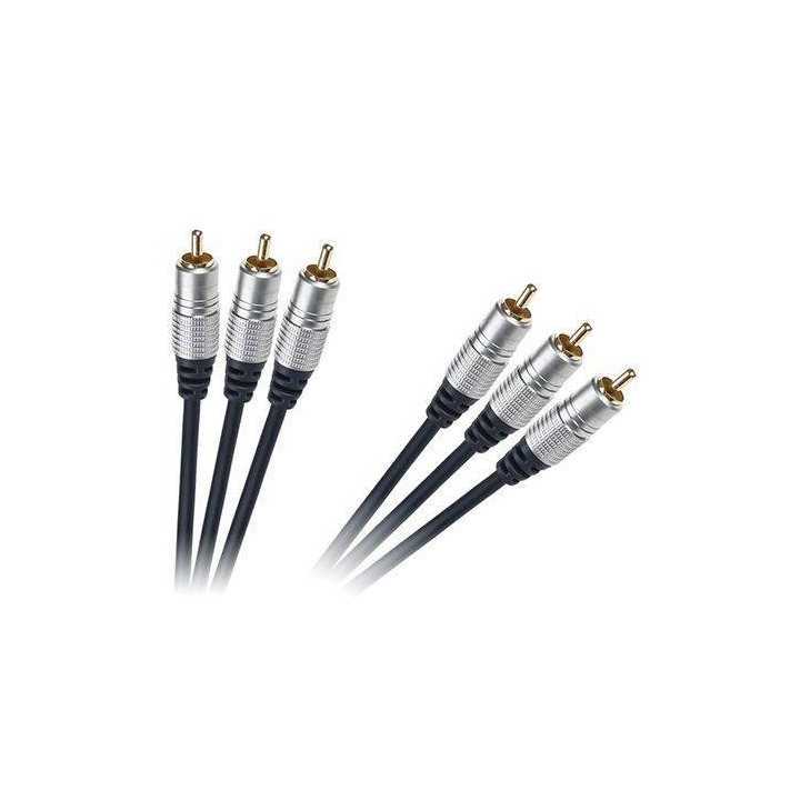 Cablu 3x RCA - 3x RCA 1.5m GOLD Profesional