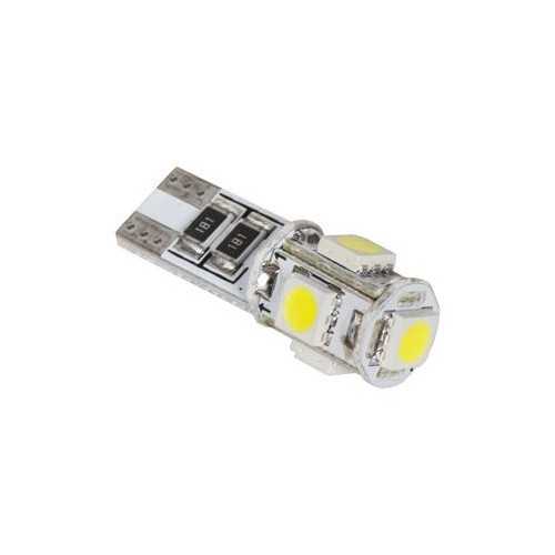 Bec LED 5x SMD5050 alb auto CANBUS T10 12V 1.8W 45lm Vipow