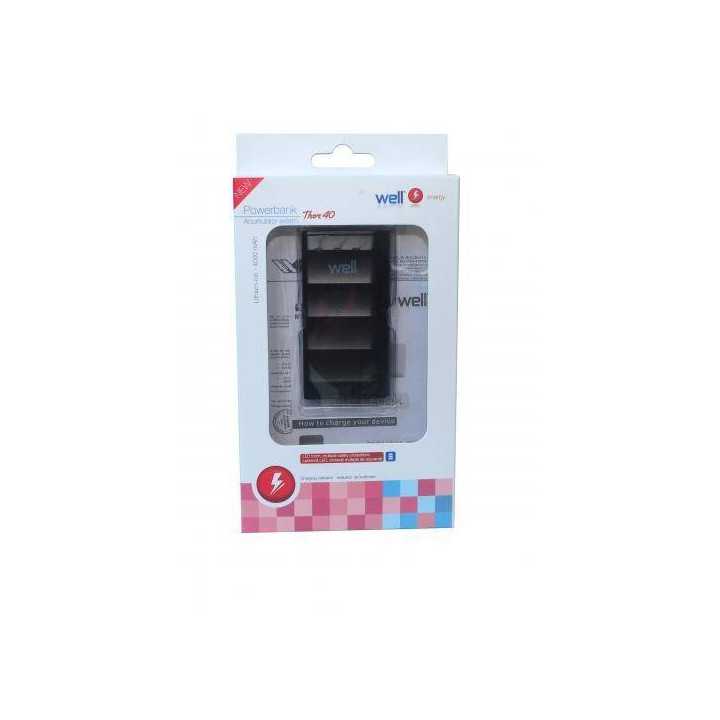 Acumulator USB portabil powerbank 4000mAh 1A negru Well