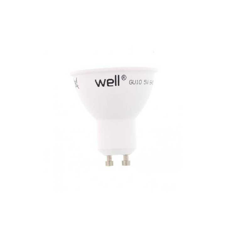 Spot cu led MR16 GU10 5W 230V lumina rece Well